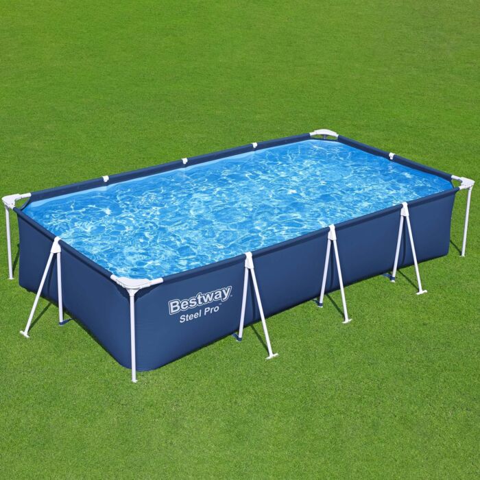 Piscina desmontável retangular Bestway® Steel Pro™ 4,00 m x 2,11 m x 81 cm