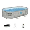 Piscina desmontável oval Power Steel Swim Vista Series 4,88 m x 3,05 m x 1,07m