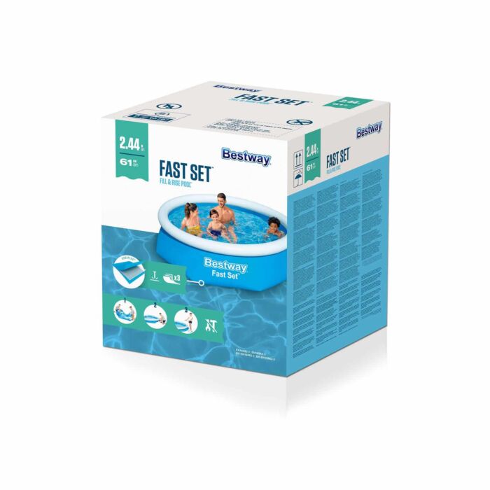 Piscina Insuflável Redonda Bestway® Fast Set™ 2,44 m x 61 cm