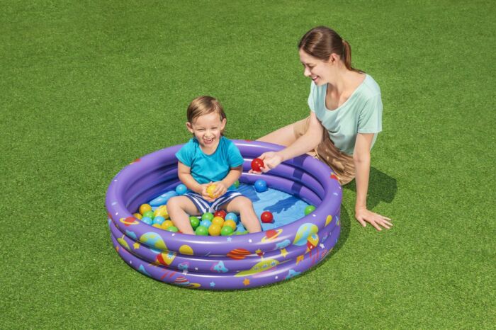 Piscina de Bolas e Jogo com 50 bolas para Brincar Bestway® Intergalactic Surprise™