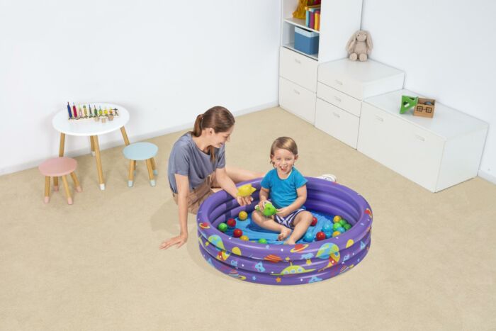 Piscina de Bolas e Jogo com 50 bolas para Brincar Bestway® Intergalactic Surprise™