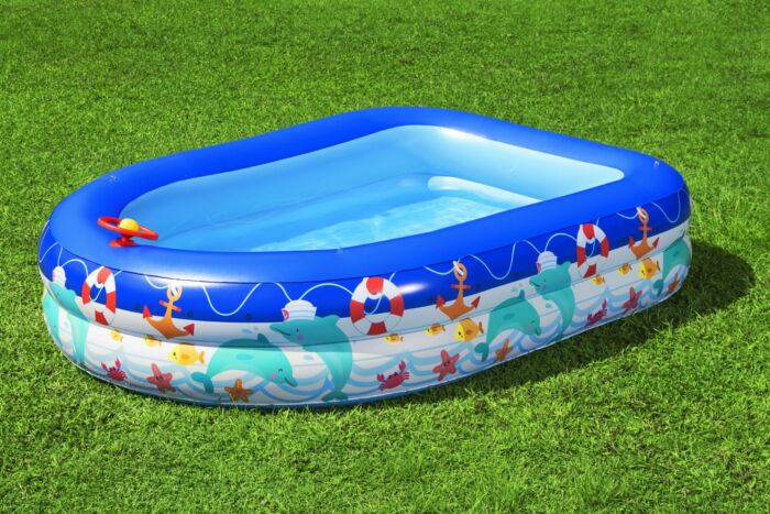 Piscina familiar insuflável Capitão marinho da Bestway® com guarda-sol UV Careful™