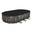 Piscina  Desmontável Tubular Power Steel™ Oval de 6,10 x 3,66 x 1,22 com Desenho em Madeira e Filtro de Areia de 5678 L/H