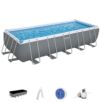 Jogo de piscina desmontável Bestway® Power Steel™ de 6,40 m x 2,74 m x 1,32 m