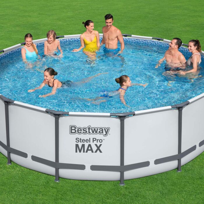 Conjunto de Piscina Desmontável Bestway® Steel Pro MAX ™ Redonda de 4,88 m x 1,22 m