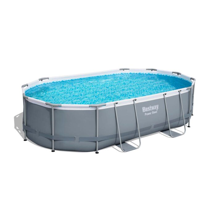 Conjunto de Piscina Desmontável Bestway® Power Steel ™ de 4,88 m x 3,05 m x 1,07 m