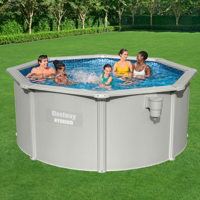 Conjunto de Piscina Desmontável de Parede de Aço Redonda Bestway® Hydrium™ de 3,00 m x 1,20 m