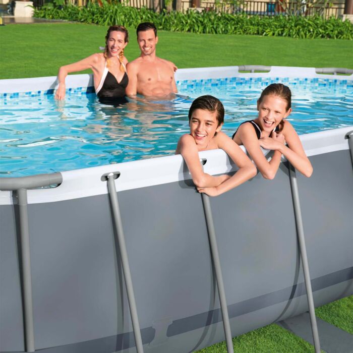 Conjunto de Piscina Desmontável Bestway® Power Steel ™ de 4,27 m x 2,50 m x 1,00 m