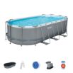 Conjunto de Piscina Desmontável Bestway® Power Steel ™ de 5,49 m x 2,74 m x 1,22 m