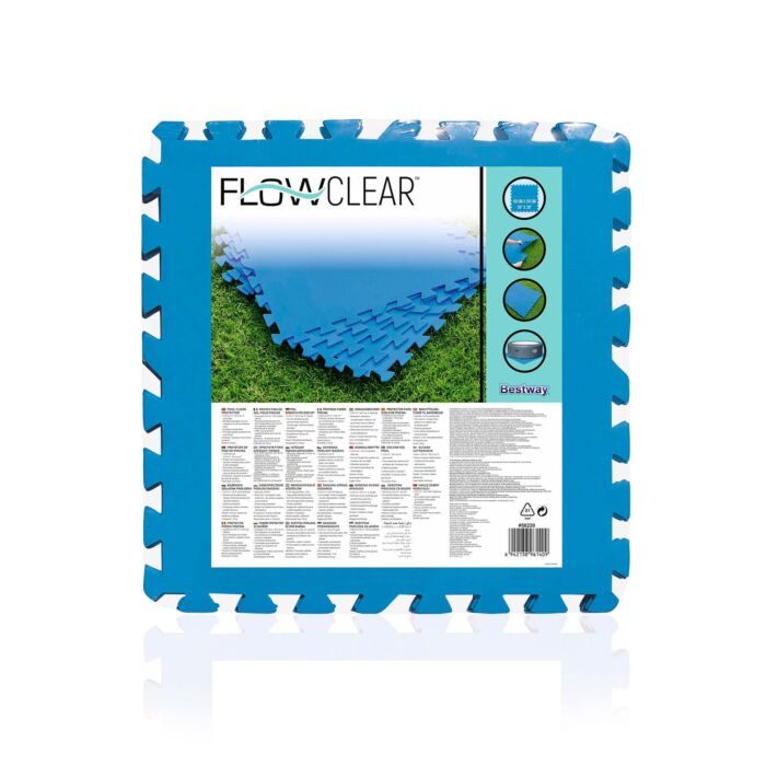 Protetor de chão para piscina Flowclear de 50x50 cm (9 painéis)