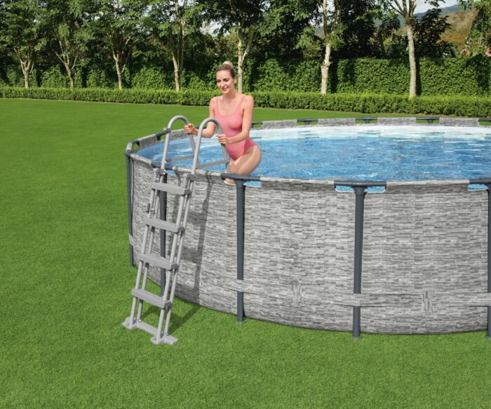 Conjunto de Piscina Desmontável Redonda Bestway® Steel Pro MAX™ de 5,49 m x 1,22 m