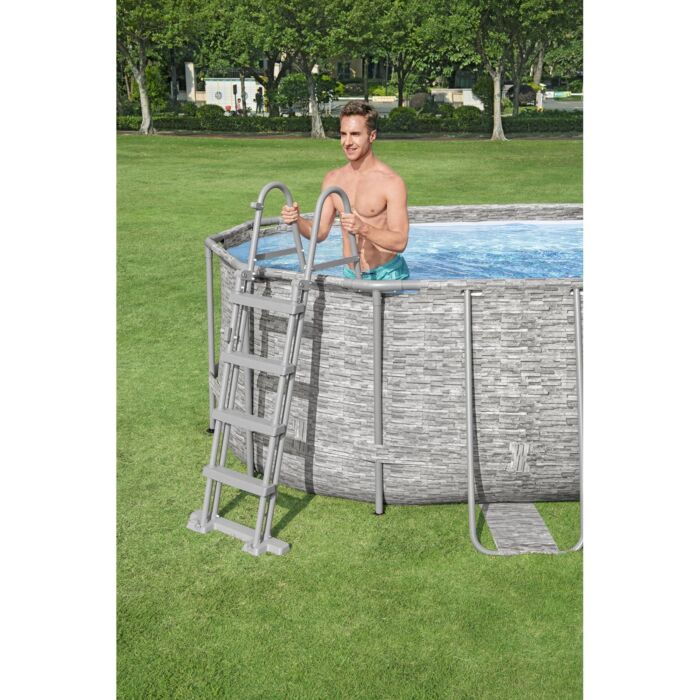 Conjunto de Piscina Desmontable Power Steel Swim Vista Series II Bestway 5.49 m x 2.74 m x 1.22 m