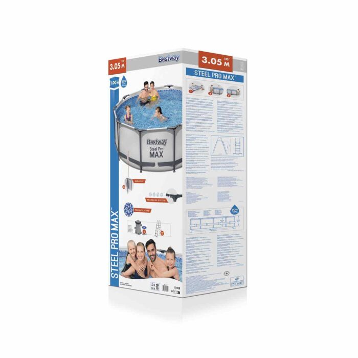 Conjunto de Piscina Desmontável Redonda Bestway® Steel Pro MAX™ de 3,05 m x 1,00 m