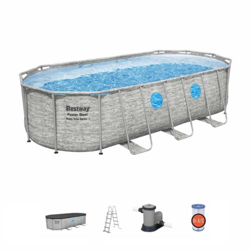 Piscina desmontável Power Steel Swim Vista Series II Bestway 5,49 m x 2,74 m x 1,22 m