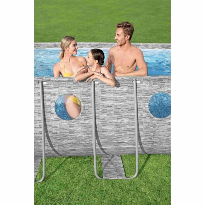 Conjunto de Piscina Desmontável Power Steel™ Swim Vista Series™ II Bestway® 5,49 m x 2,74 m x 1,22 m
