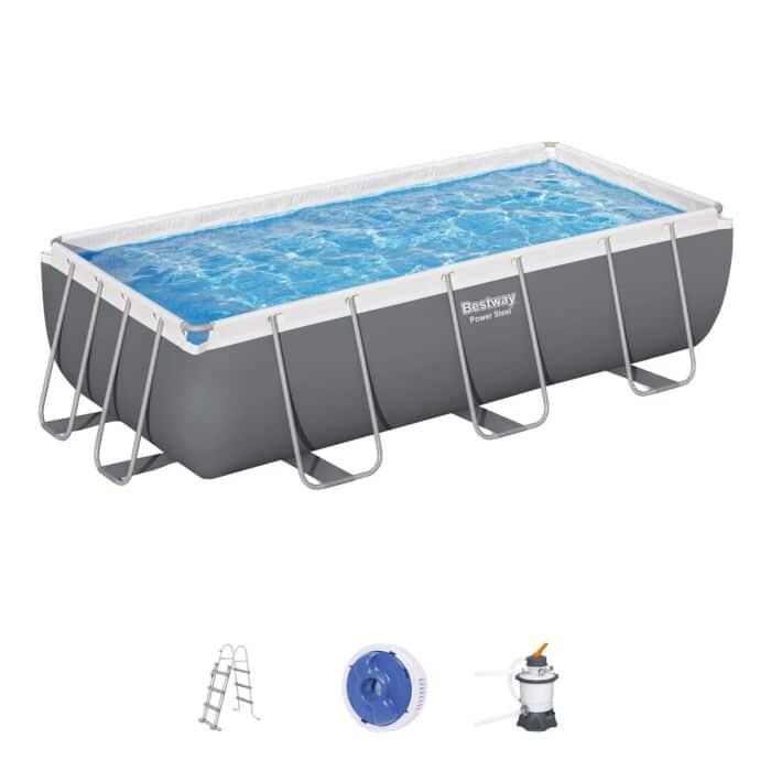 Conjunto de piscina elevada Power Steel™ da Bestway® 4,04 m x 2,01 m x 1,00 m