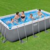 Conjunto de piscina elevada Power Steel™ da Bestway® 4,12 m x 2,01 m x 1,22 m