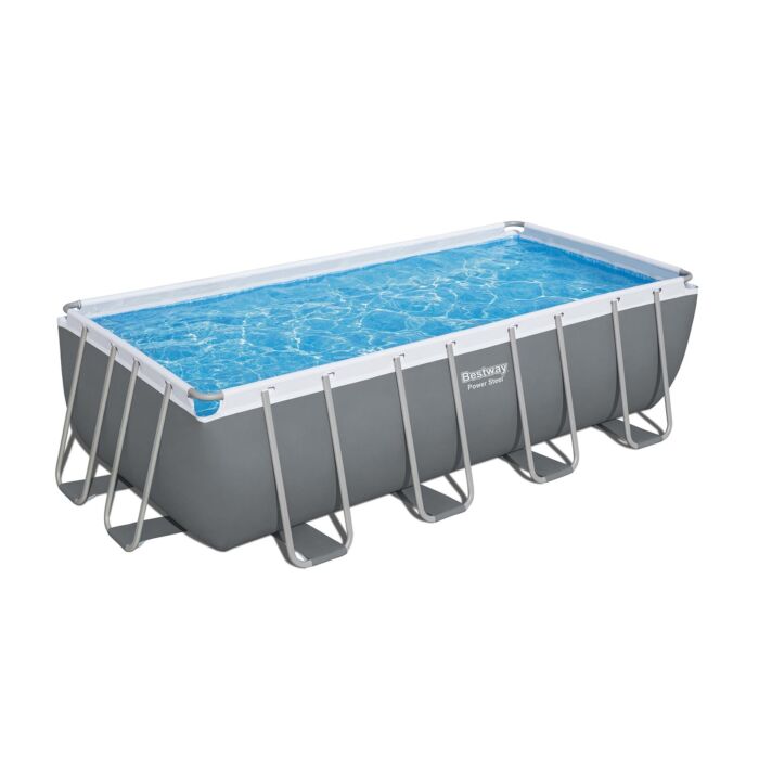 Conjunto de piscina elevada Power Steel™ da Bestway® 4,88 m x 2,44 m x 1,22 m