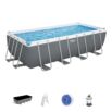 Conjunto de piscina elevada Power Steel™ da Bestway® 4,88 m x 2,44 m x 1,22 m