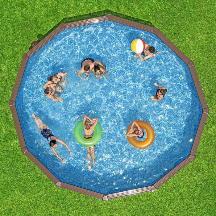 Conjunto de Piscina Desmontável com Parede de Aço Redonda Hydrium™ da Bestway® 5,49 m x 1,30 m