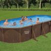 Conjunto de Piscina Desmontável Ovalada de Parede de Aço Hydrium™ da Bestway® 7,30 m x 3,60 m x 1,30 m