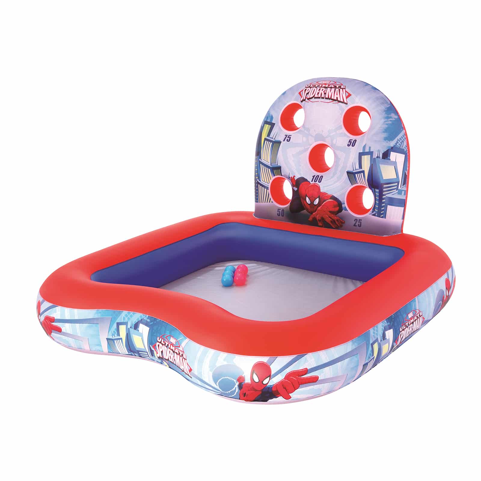 Piscina de Jogos Insuflável Infantil Bestway® Spiderman 1,55 m x 1,55 m x 99 cm