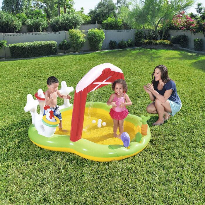 Piscina Insuflável Infantil com Centro de Jogos Bestway Lil' Farmer 1,75 m x 1,47 m x 1,02 m