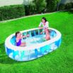 Piscina Insuflável Infantil Oval Azul Bestway® 2,29 m x 1,52 m x 51 cm