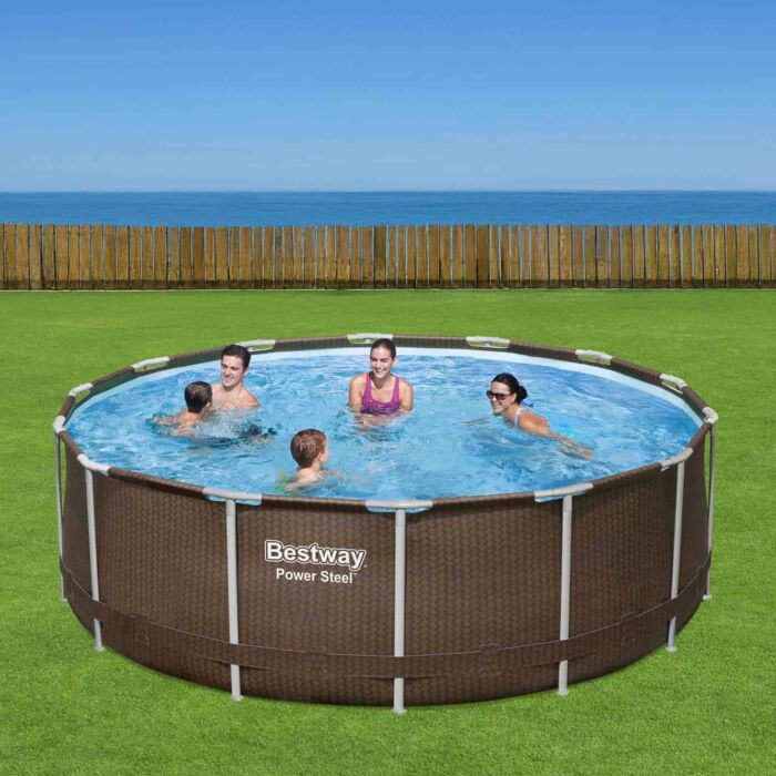 Conjunto de Piscina Desmontável Bestway® Vime de Rotim de 4,27m x 1,22 m