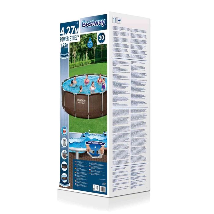 Conjunto de Piscina Desmontável Bestway® Vime de Rotim de 4,27m x 1,22 m