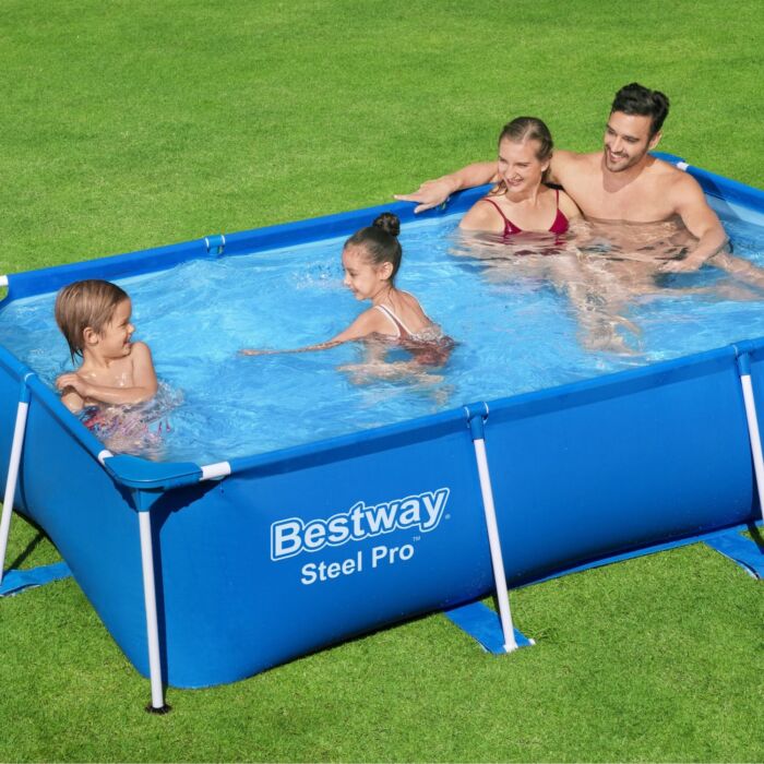 Piscina Desmontável Bestway® Steel Pro™ de 2,59 m x 1,70 m x 61 cm