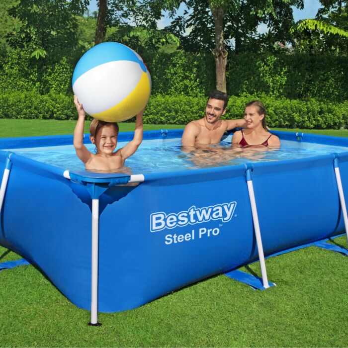 Piscina Desmontável Bestway® Steel Pro™ de 2,59 m x 1,70 m x 61 cm