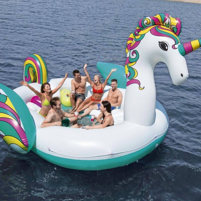 Unicornio Insuflável Ilha Gigante Bestway® 5,90 m x 4,04 m