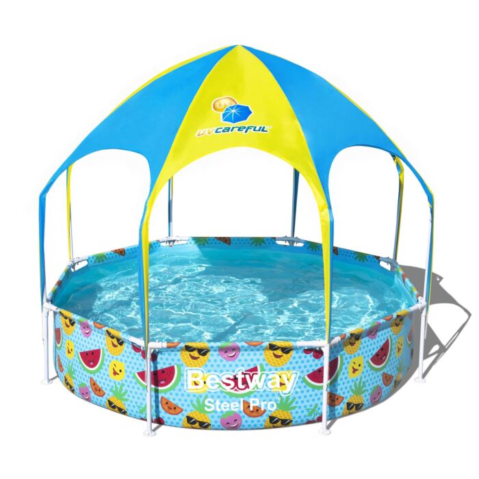 Conjunto de Piscina Redonda Desmontável Splash-in-Shade Steel Pro™ UV Careful™ Bestway®