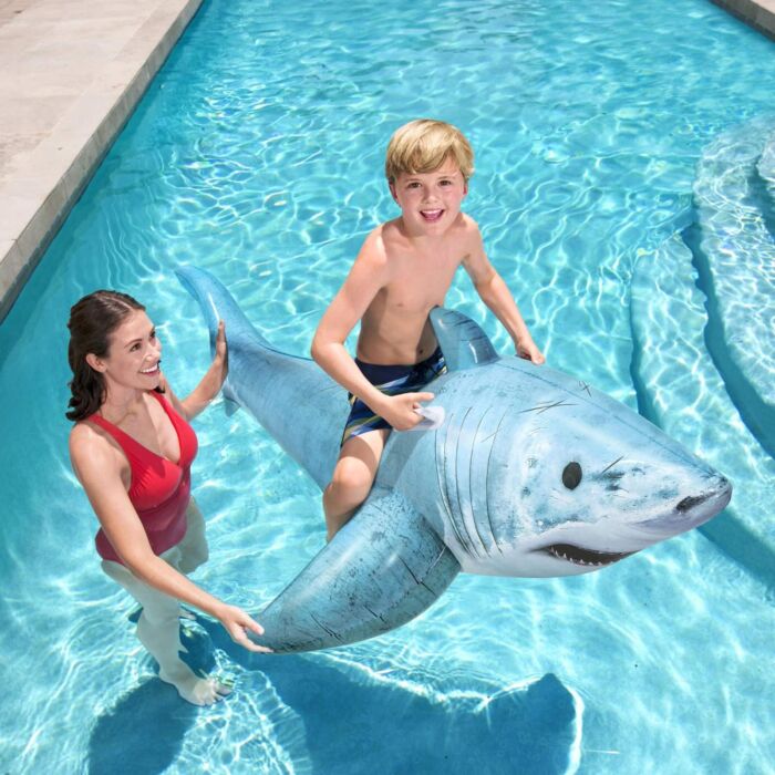 Tubarão Insuflável Realista Infantil Bestway® 1,83 m x 1,02 m