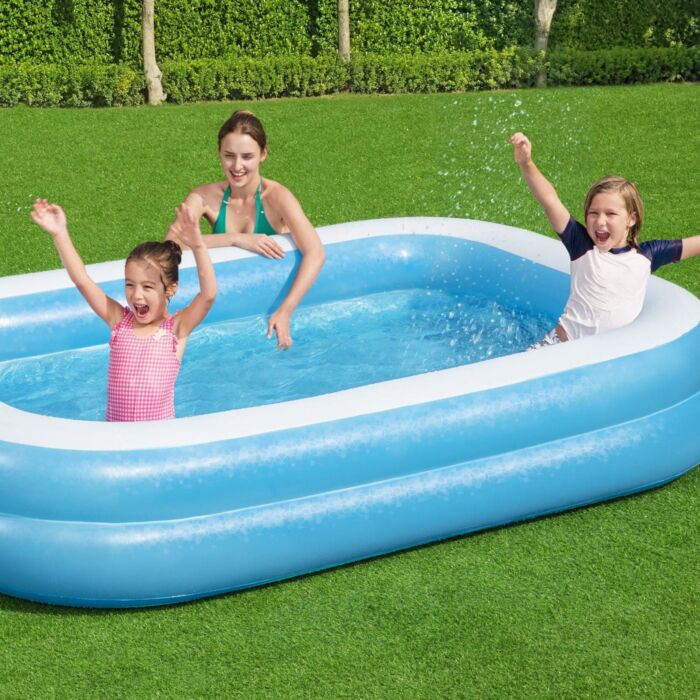 Piscina Insuflável Retangular Bestway® em Vinil 2,62 m x 1,75 m x 51 cm 2 anéis