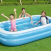 Piscina Insuflável Retangular Bestway® em Vinil 2,62 m x 1,75 m x 51 cm 2 anéis