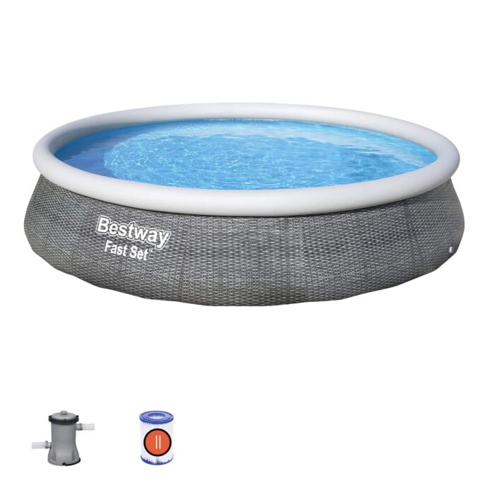 Conjunto de Piscina Insuflável Redonda Bestway® Fast Set™ de 3,96 m x 84 cm