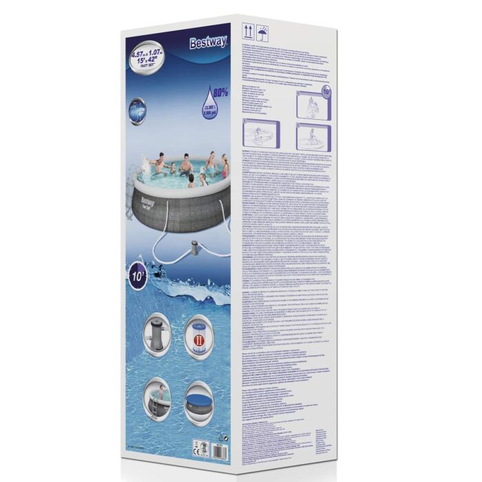 Conjunto de Piscina Insuflável Redonda Bestway® Fast Set™ de 4,57m X 107 cm