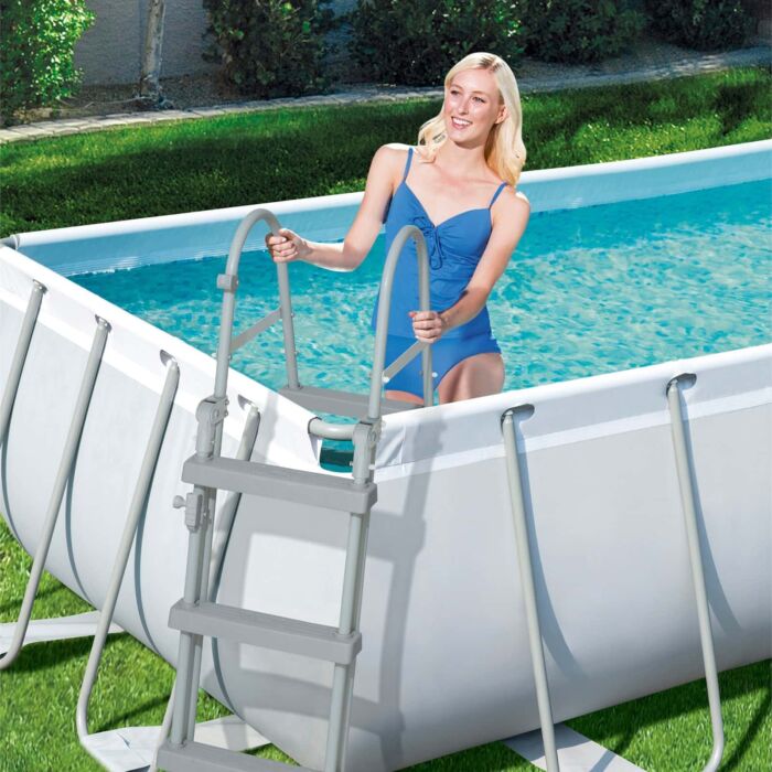 Conjunto de Piscina Desmontável Bestway® Power Steel ™ Retangular de 4,04 m x 2,01 m x 1,00 m