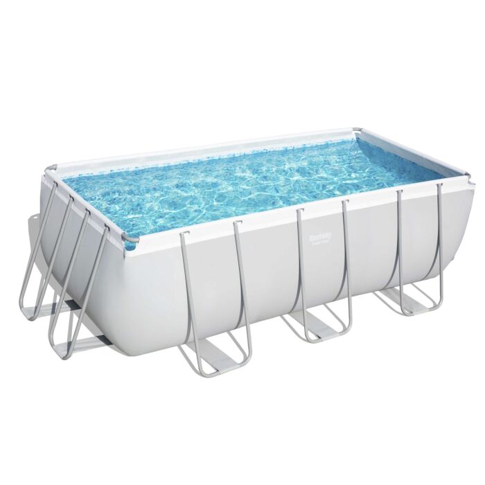 Conjunto de Piscina Tubular Desmontável Bestway® Power Steel ™ de 4, 12 m x 2,01 m x 1,22 m com Bomba de Filtragem de Areia de 3028 L/h