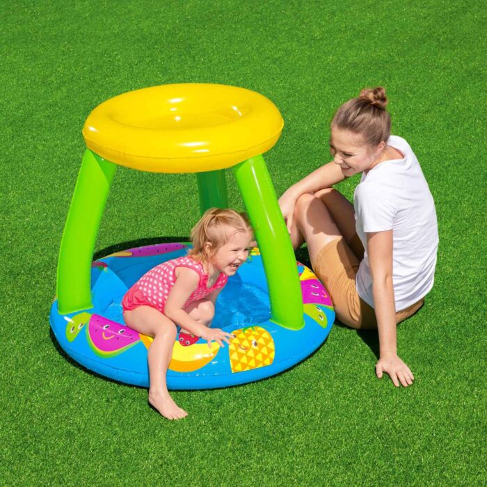 Piscina Insuflável de Frutas para Bebés com Toldo Bestway® UV Careful