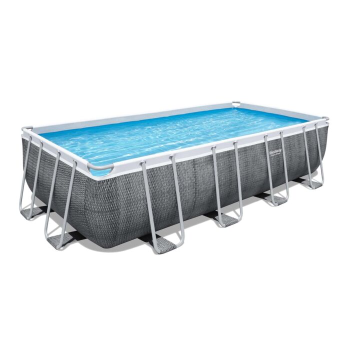 Conjunto de Piscina Desmontável Bestway® Power Steel ™ de 4,88 m x 2,44 m x 1,22 m