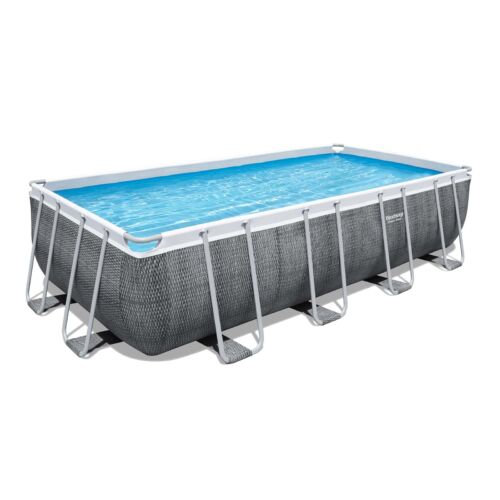Conjunto de Piscina Desmontável Power Steel™ de 5,49 m x 2,74 m x 1,22 m com Filtro de Areia