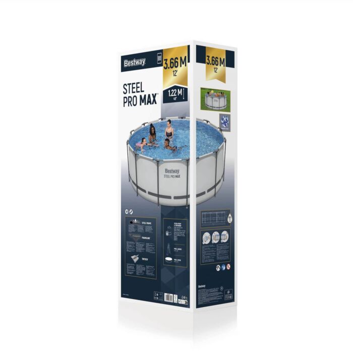 Conjunto de Piscina Desmontável Bestway® Steel Pro MAX™ de 3,66 m x 1,22 m
