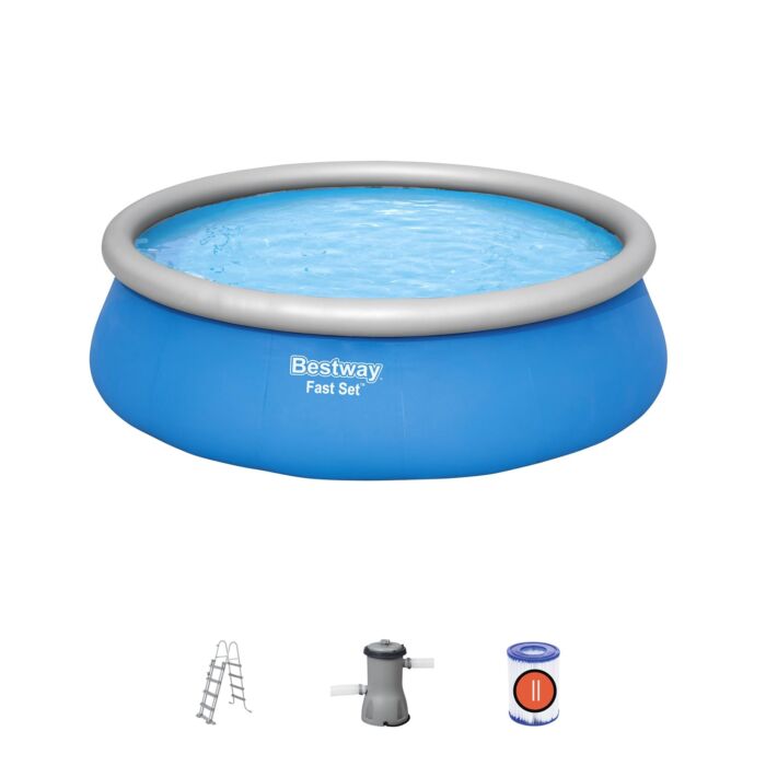 Conjunto de Piscina Insuflável Redonda Bestway® Fast Set™ de 4,57 m x 1,22 m