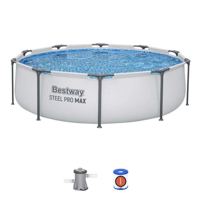 Conjunto de Piscina Desmontável Bestway® Steel Pro MAX™ de 3,66 m x 76 cm