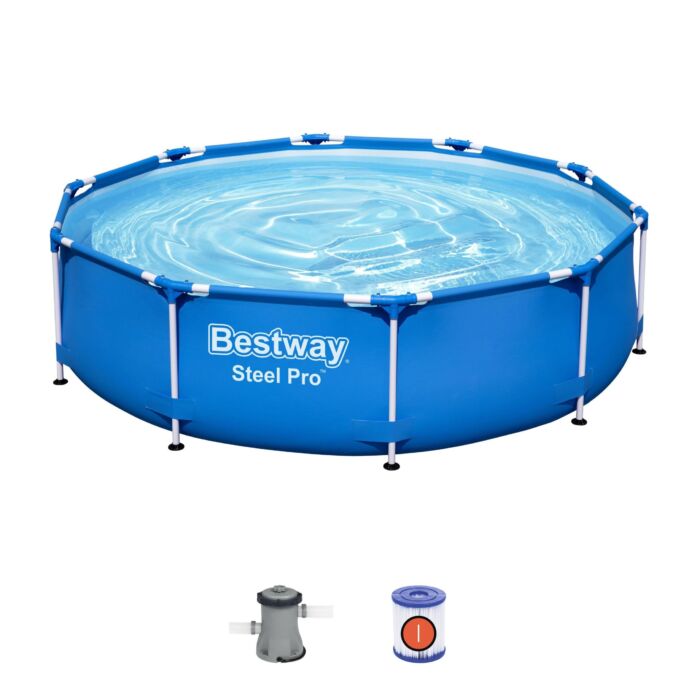 Conjunto de Piscina Desmontável Redonda Bestway® Steel Pro™ 3,05m x 76cm