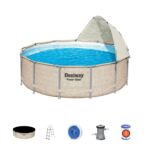 Conjunto de Piscina Desmontável Power Steel™ com Toldo 3,96 m x 1,07 m