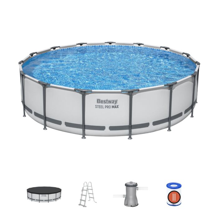 Conjunto de Piscina Desmontável Bestway® Steel Pro MAX™ de 4,57 m x 1,07 m